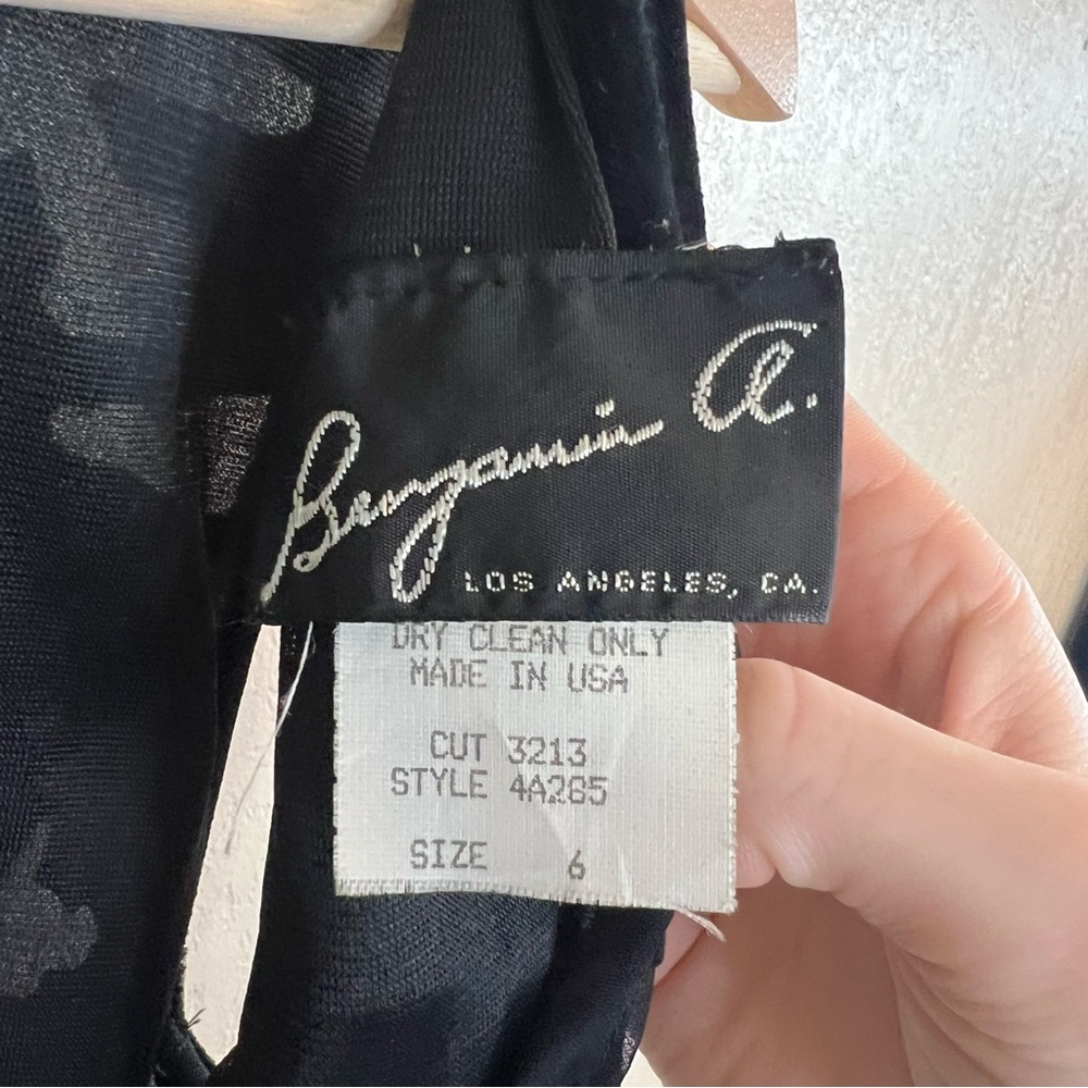 Vintage Benjamin A. Velvet Burnout Midi Dress - Picture 12 of 15